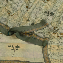 Load image into Gallery viewer, Sanskriti Vintage Green Sarees Moss Crepe Floral Printed Craft Fabric Sari
