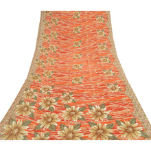 Load image into Gallery viewer, Sanskriti Vintage Red Indian Sarees Moss Crepe Fabric Craft Printed Sewing Sari
