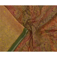 Multi Color Saree Blend Cotton Painted Sari Craft 5 Yd Fabric