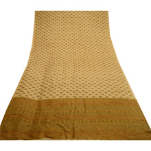Load image into Gallery viewer, Sanskriti Vintage Cream Sarees 100% Pure Silk Printed Sari Floral Craft Fabric

