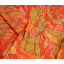 Load image into Gallery viewer, Sanskriti Vintage Red Indian Pure Silk Printed Sarees Sari Soft 5yd Craft Fabric

