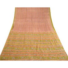 Load image into Gallery viewer, Sanskriti Vintage Red Indian Sarees Printed Pure Silk Sari Floral Craft Fabric
