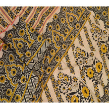 Load image into Gallery viewer, Sanskriti Vintage Black Sarees 100% Pure Silk Printed Sari 5yd Soft Craft Fabric
