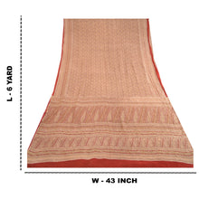 Load image into Gallery viewer, Sanskriti Vintage Red Sarees 100% Pure Silk Printed Sari Soft 5yd Craft Fabric
