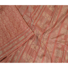 Load image into Gallery viewer, Sanskriti Vintage Dusyt Pink Indian Printed Sarees Pure Silk Sari Craft Fabric
