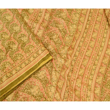 Load image into Gallery viewer, Sanskriti Vintage Green Printed Sarees Pure Silk Sari Soft Floral Craft Fabric
