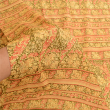 Load image into Gallery viewer, Sanskriti Vintage Green Printed Sarees Pure Silk Sari Soft Floral Craft Fabric
