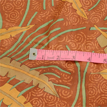 Load image into Gallery viewer, Sanskriti Vintage Brown Sarees Indian Pure Silk Printed Sari Soft Craft Fabric
