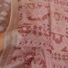 Load image into Gallery viewer, Sanskriti Vintage Red Indian Sarees 100% Pure Silk Printed Sari Craft Fabric

