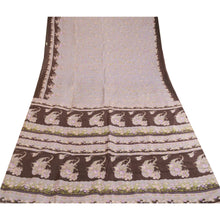 Load image into Gallery viewer, Sanskriti Vintage Purple Printed Indian Sarees Pure Silk Sari 5yd Craft Fabric
