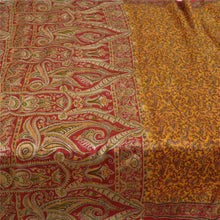 Load image into Gallery viewer, Sanskriti Vintage Sarees Yellow Indian Pure Silk Printed Sari 5yd Craft Fabric
