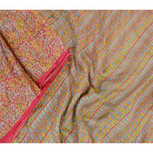 Load image into Gallery viewer, Sanskriti Vintage Sarees Multi Printed Pure Silk Sari Floral Soft Craft Fabric
