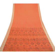 Load image into Gallery viewer, Sanskriti Vintage Sarees From Indian Red Pure Silk Printed Sari 5yd Craft Fabric
