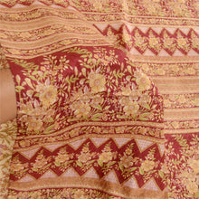 Load image into Gallery viewer, Sanskriti Vintage Sarees Shades of Cream Pure Silk Printed Sari 5yd Craft Fabric
