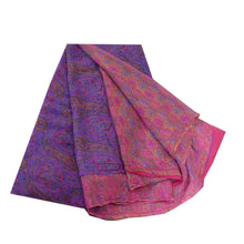 Load image into Gallery viewer, Sanskriti Vintage Sarees Pink 100% Pure Silk Printed Sari 5yd Soft Craft Fabric
