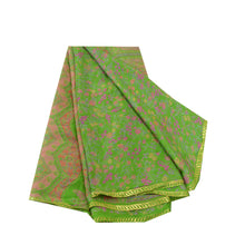 Load image into Gallery viewer, Sanskriti Vintage Sarees Green 100% Pure Silk Sari Woven Printed Craft Fabric
