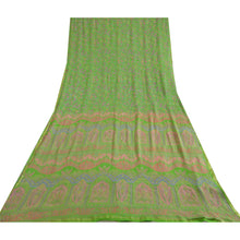 Load image into Gallery viewer, Sanskriti Vintage Sarees Green 100% Pure Silk Sari Woven Printed Craft Fabric
