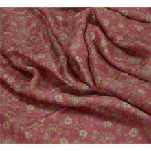 Load image into Gallery viewer, Sanskriti Vintage Sarees Indian Dusty Pink Pure Silk Printed Sari Craft Fabric
