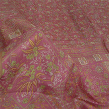 Load image into Gallery viewer, Sanskriti Vintage Sarees Indian Dusty Pink Pure Silk Printed Sari Craft Fabric
