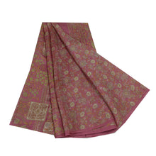 Load image into Gallery viewer, Sanskriti Vintage Sarees Indian Dusty Pink Pure Silk Printed Sari Craft Fabric
