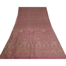 Load image into Gallery viewer, Sanskriti Vintage Sarees Indian Dusty Pink Pure Silk Printed Sari Craft Fabric
