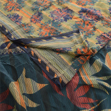 Load image into Gallery viewer, Sanskriti Vintage Sarees Multi Pure Crepe Silk Printed Sari Floral Craft Fabric
