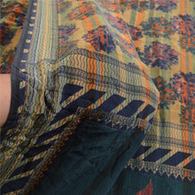 Load image into Gallery viewer, Sanskriti Vintage Sarees Multi Pure Crepe Silk Printed Sari Floral Craft Fabric
