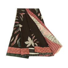 Load image into Gallery viewer, Sanskriti Vintage Sarees Green Pure Geogette Silk Printed Sari Soft Craft Fabric
