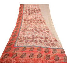 Load image into Gallery viewer, Sanskriti Vintage Saree Pink Pure Georgette Silk Printed Sari 5yd Craft Fabric
