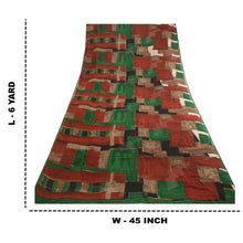Load image into Gallery viewer, Sanskriti Vintage Saree Multi Pure Georgette Silk Printed Sari 5yd Craft Fabric
