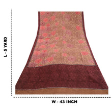 Load image into Gallery viewer, Sanskriti Vintage Saree Green Pure Georgette Silk Printed Sari Craft Soft Fabric
