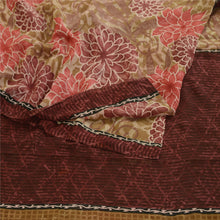 Load image into Gallery viewer, Sanskriti Vintage Saree Green Pure Georgette Silk Printed Sari Craft Soft Fabric
