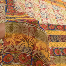 Load image into Gallery viewer, Sanskriti Vintage Sarees 100% Pure Georgette Silk Printed Sari Craft 5 YD Fabric
