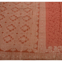 Load image into Gallery viewer, Antique Vintage Indian Saree 100% Pure Silk Woven Embroidered Peach Fabric Sari
