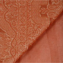 Load image into Gallery viewer, Antique Vintage Indian Saree 100% Pure Silk Woven Embroidered Peach Fabric Sari
