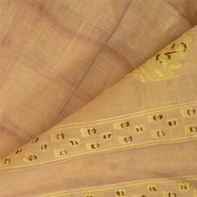 Load image into Gallery viewer, Sanskriti Vintage Beige Sarees 100% Pure Silk Handwoven Sari 5 Yard Fabric
