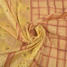 Load image into Gallery viewer, Sanskriti Vintage Beige Sarees 100% Pure Silk Handwoven Sari 5 Yard Fabric
