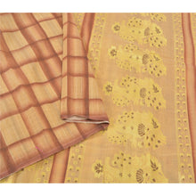 Load image into Gallery viewer, Sanskriti Vintage Beige Sarees 100% Pure Silk Handwoven Sari 5 Yard Fabric
