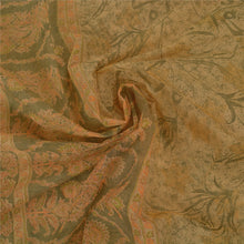 Load image into Gallery viewer, Sanskriti Vintage Green Indian Sarees Cotton Silk Printed Woven Kota Sari Fabric
