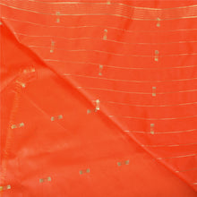 Load image into Gallery viewer, Sanskriti Vintage Orange Indian Sarees Art Silk Woven Brocade Zari Sari Fabric
