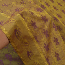 Load image into Gallery viewer, Sanskriti Vintage Green Indian Sarees Art Silk Woven Premium Sari Fabric
