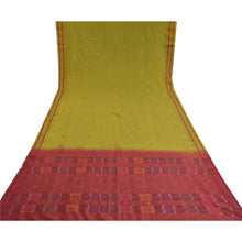 Load image into Gallery viewer, Sanskriti Vintage Green Sarees 100% Pure Cotton Hand-Woven Ikat Sari Fabric
