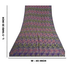 Load image into Gallery viewer, Sanskriti Vintage Purple Sarees 100% Pure Silk Hand-Woven Premium Sari Fabric
