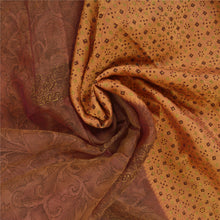 Load image into Gallery viewer, Sanskriti Vintage Brown Indian Sarees 100% Pure Silk Woven Sari Craft Fabric
