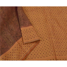 Load image into Gallery viewer, Sanskriti Vintage Brown Indian Sarees 100% Pure Silk Woven Sari Craft Fabric
