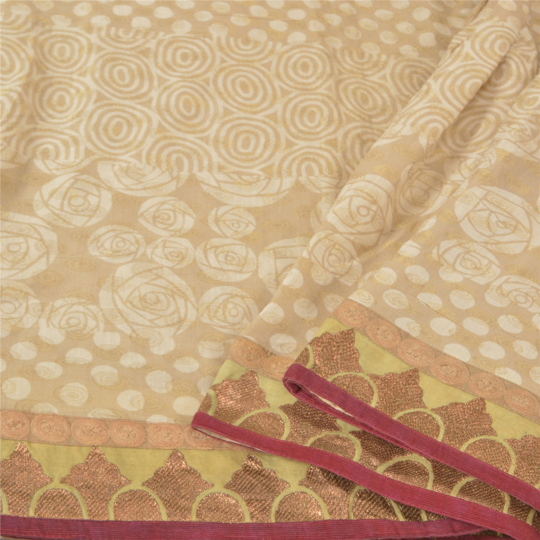 Sanskriti Vintage Bollywood Sarees Pure Georgette Silk Embroidered  Sari Fabric