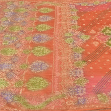Load image into Gallery viewer, Sanskriti Vintage Peach Sarees 100% Pure Silk Woven Premium Sari Craft Fabric
