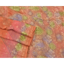 Load image into Gallery viewer, Sanskriti Vintage Peach Sarees 100% Pure Silk Woven Premium Sari Craft Fabric
