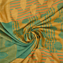 Load image into Gallery viewer, Sanskriti Vintage Green Sarees 100% Pure Silk Woven Premium Sari Craft Fabric
