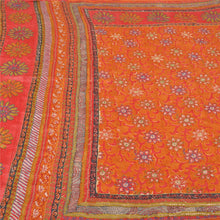Load image into Gallery viewer, Sanskriti Vintage Orange Sarees 100% Pure Silk Hand Beaded Premium Sari Fabric
